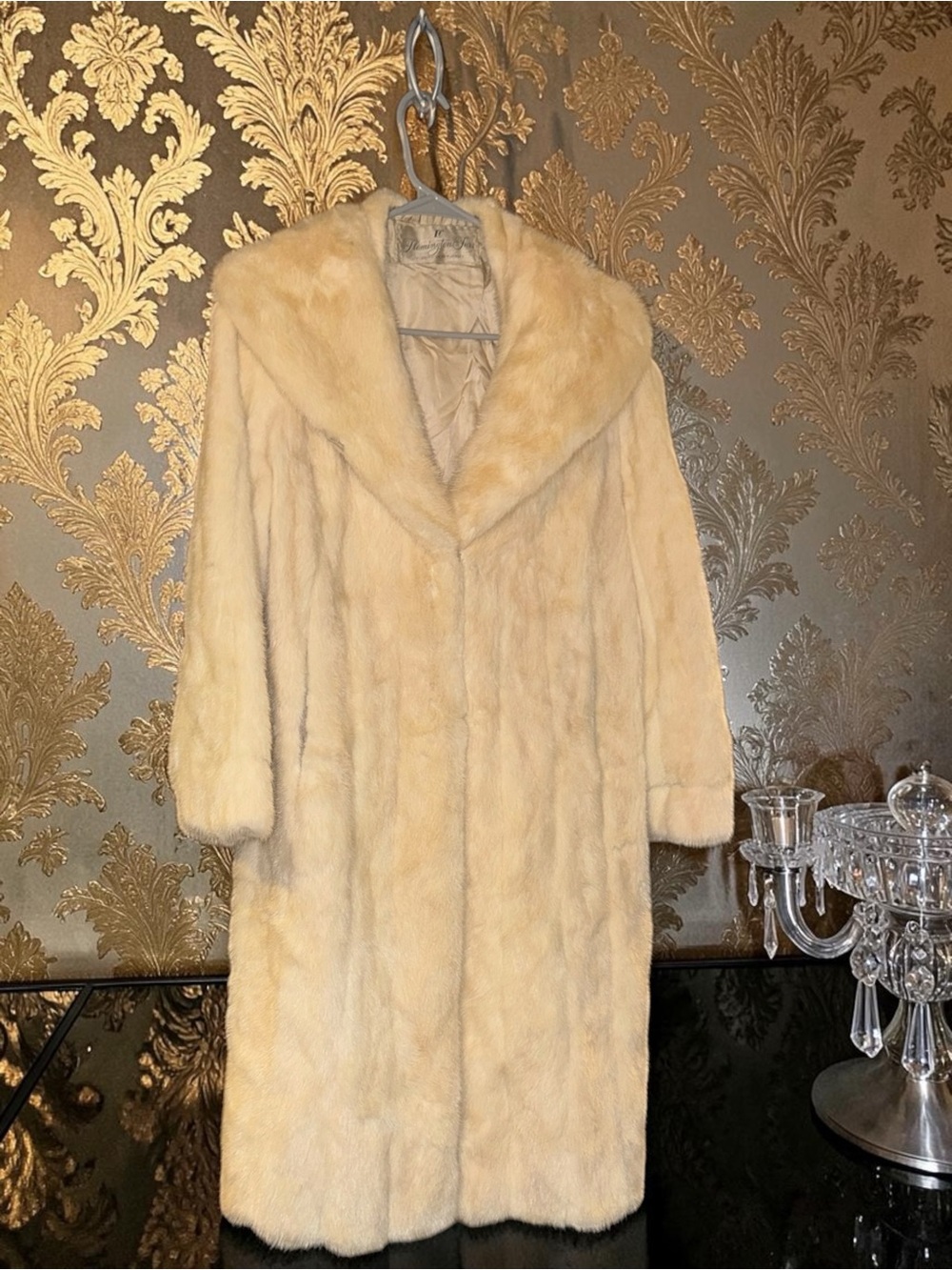 Vintage Flemington Furs Premium White
Mink Walking Coat M/L
